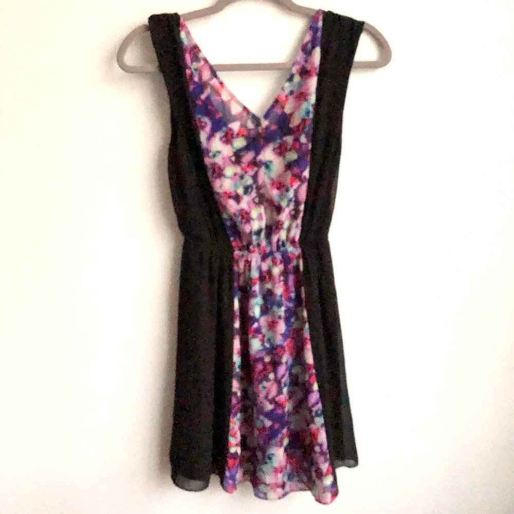 Express party dress floral and black